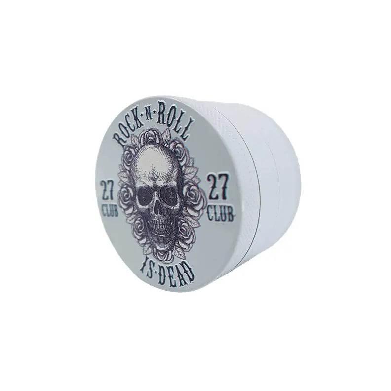 GRINDER | 4 Part Heavy Metal White Cannabis Grinder - SmokeMEGA