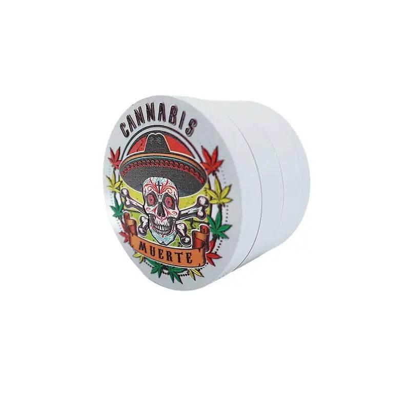 GRINDER | 4 Part Heavy Metal White Cannabis Grinder - SmokeMEGA