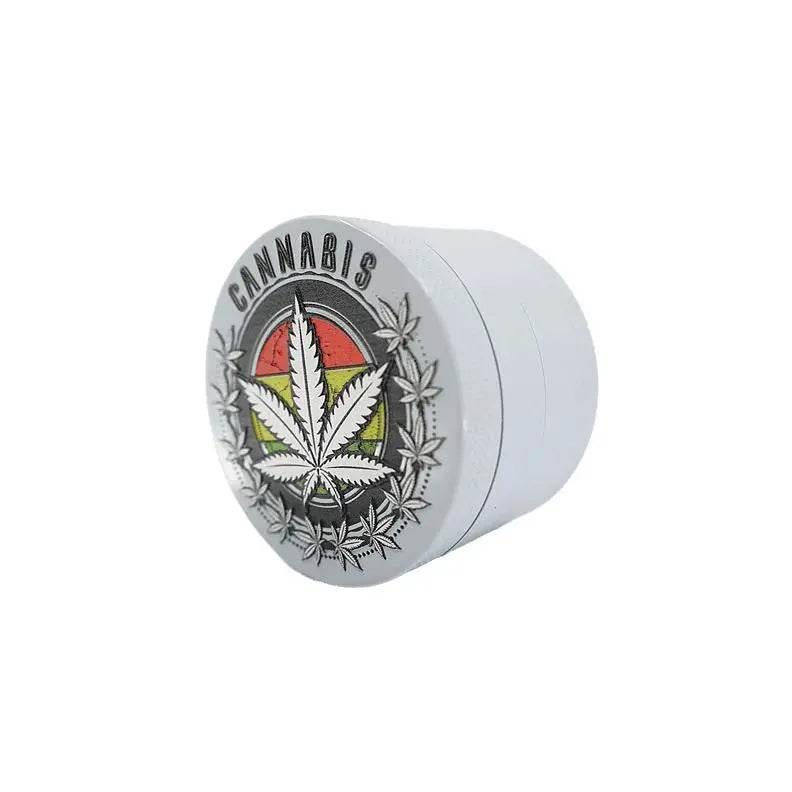 GRINDER | 4 Part Heavy Metal White Cannabis Grinder - SmokeMEGA