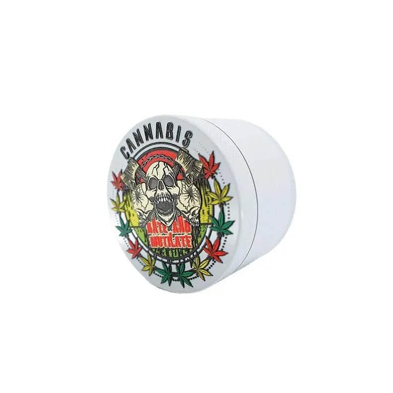 GRINDER | 4 Part Heavy Metal White Cannabis Grinder - SmokeMEGA