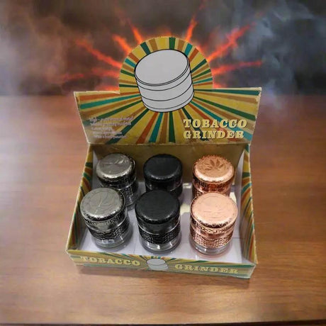 GRINDER | Leaf Designs 55mm 4 Part Heavy Metal Grinder - SmokeMEGA