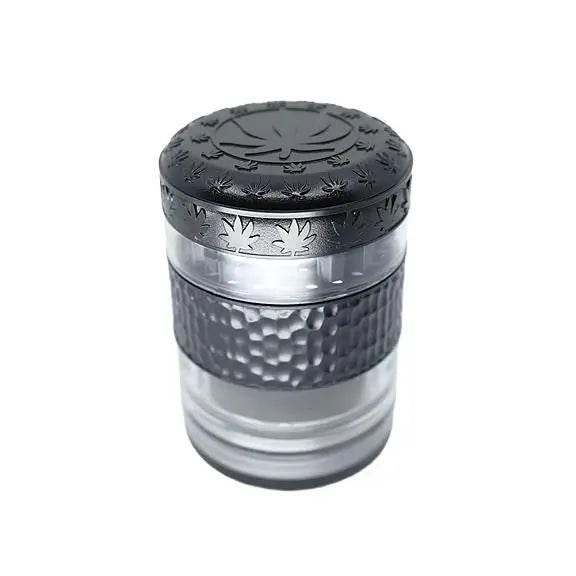 GRINDER | Leaf Designs 55mm 4 Part Heavy Metal Grinder - SmokeMEGA