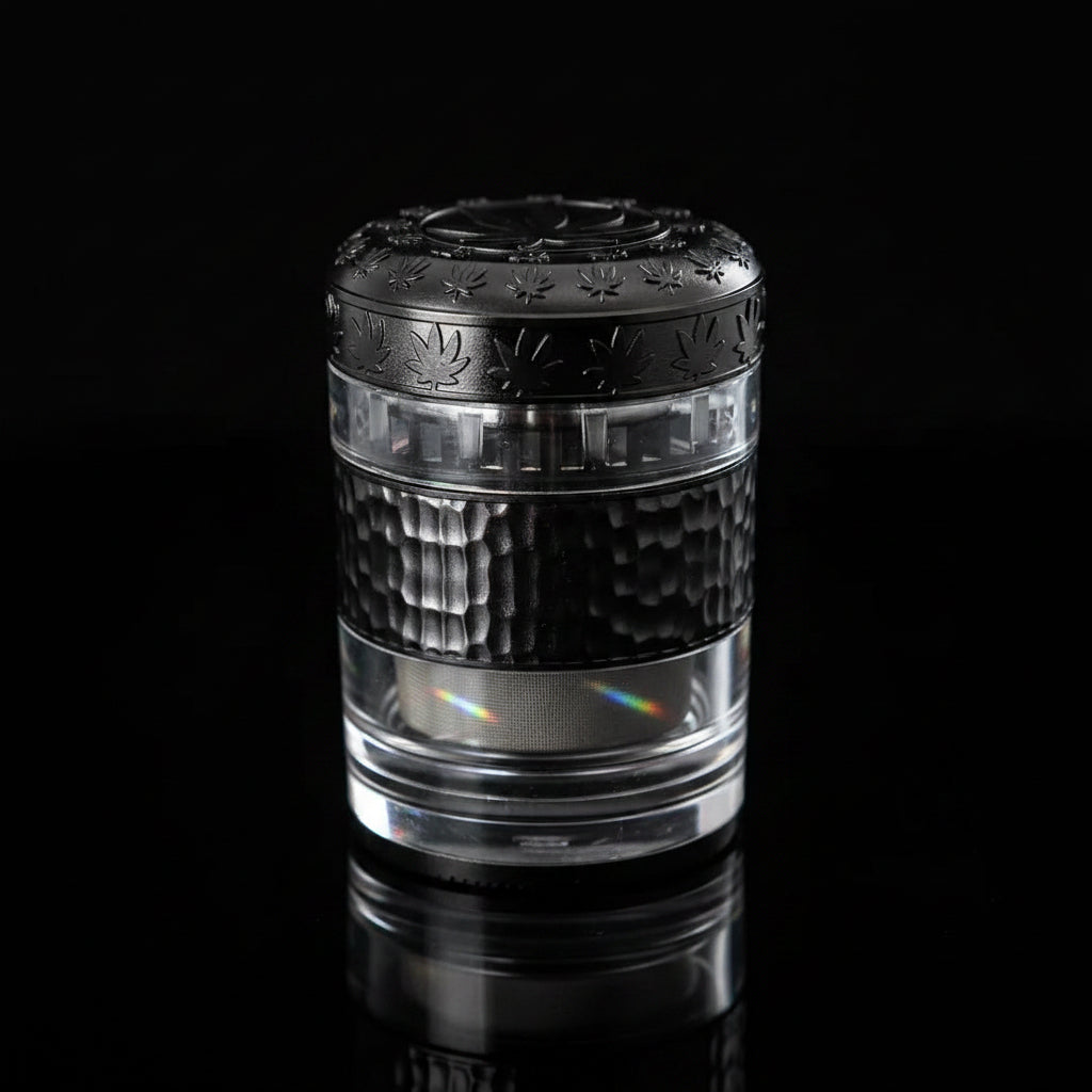 GRINDER | Leaf Designs 55mm 4 Part Heavy Metal Grinder - SmokeMEGA