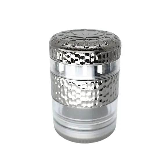 GRINDER | Leaf Designs 55mm 4 Part Heavy Metal Grinder - SmokeMEGA