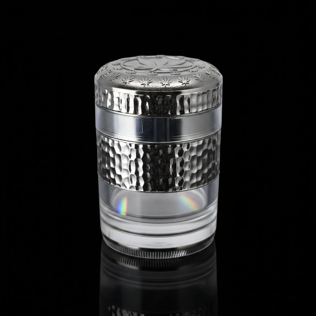 GRINDER | Leaf Designs 55mm 4 Part Heavy Metal Grinder - SmokeMEGA