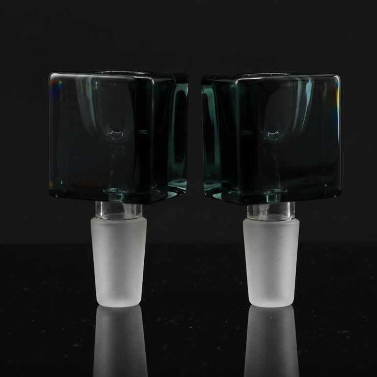 Glass Bowls - Male Ice Cube-shape Heavyweight Glass Bowls - SmokeMEGA