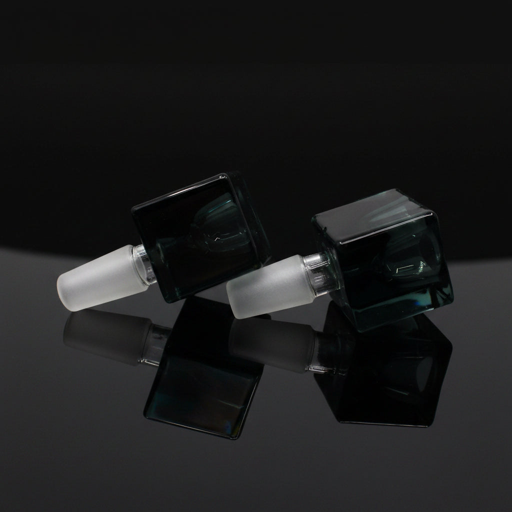 Glass Bowls - Male Ice Cube-shape Heavyweight Glass Bowls - SmokeMEGA