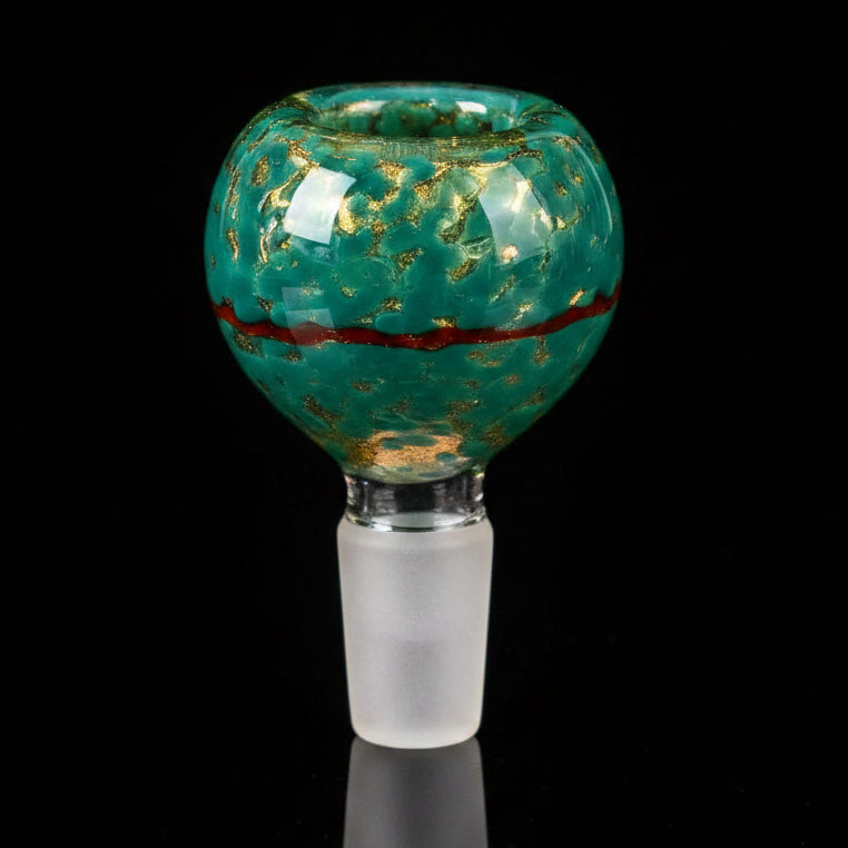 Glass Bowls | 14mm Swirl Striped Frit Bowls - SmokeMEGA