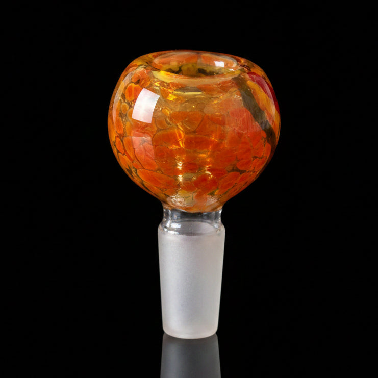 Glass Bowls | 14mm Swirl Striped Frit Bowls - SmokeMEGA