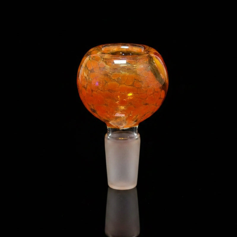 Glass Bowls | 14mm Swirl Striped Frit Bowls - SmokeMEGA