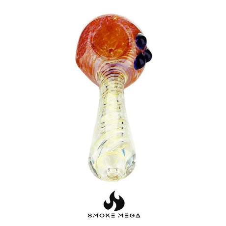 Glass Hand Pipe - 5 Inch Spiral Boro Pipe - SmokeMEGA