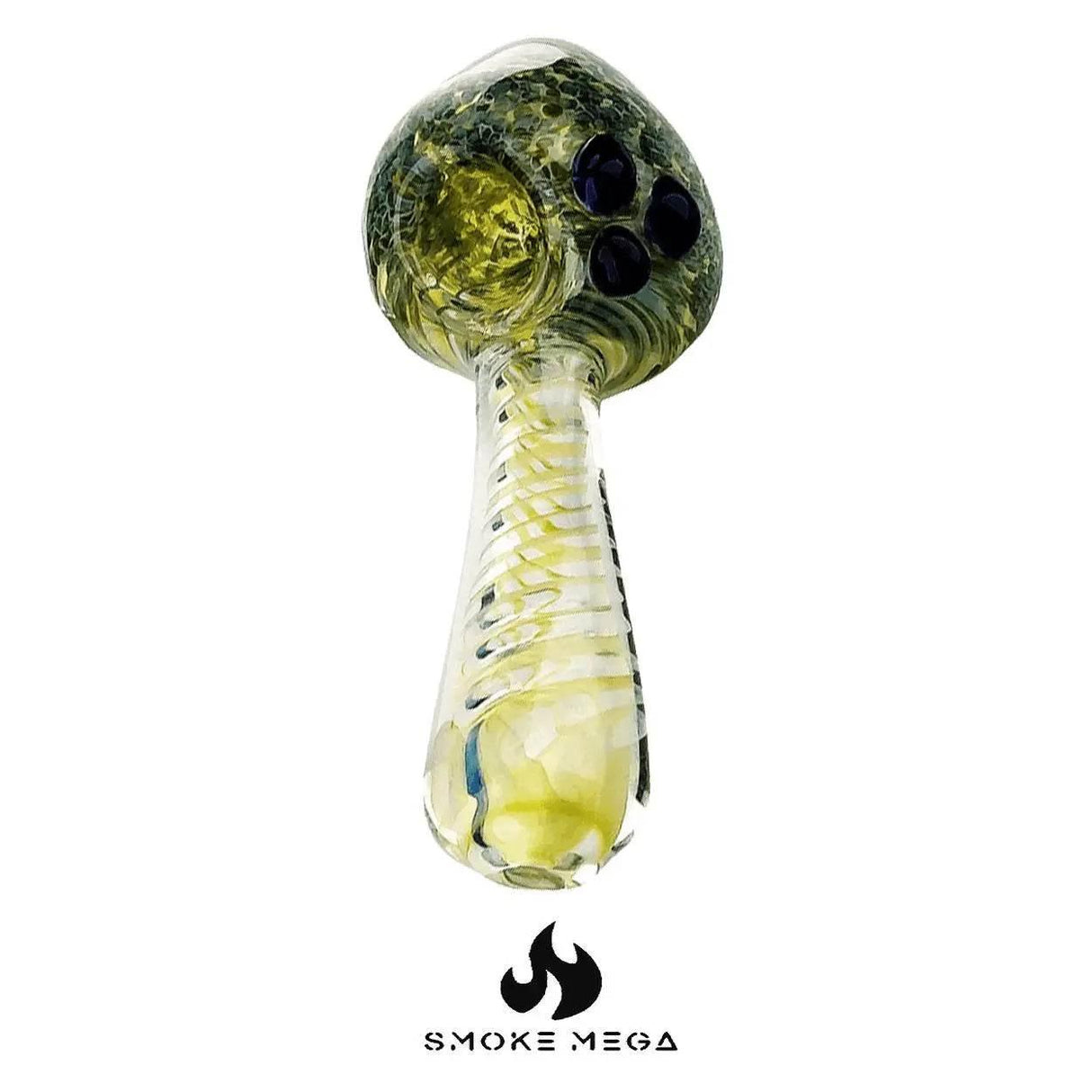 Glass Hand Pipe - 5 Inch Spiral Boro Pipe - SmokeMEGA
