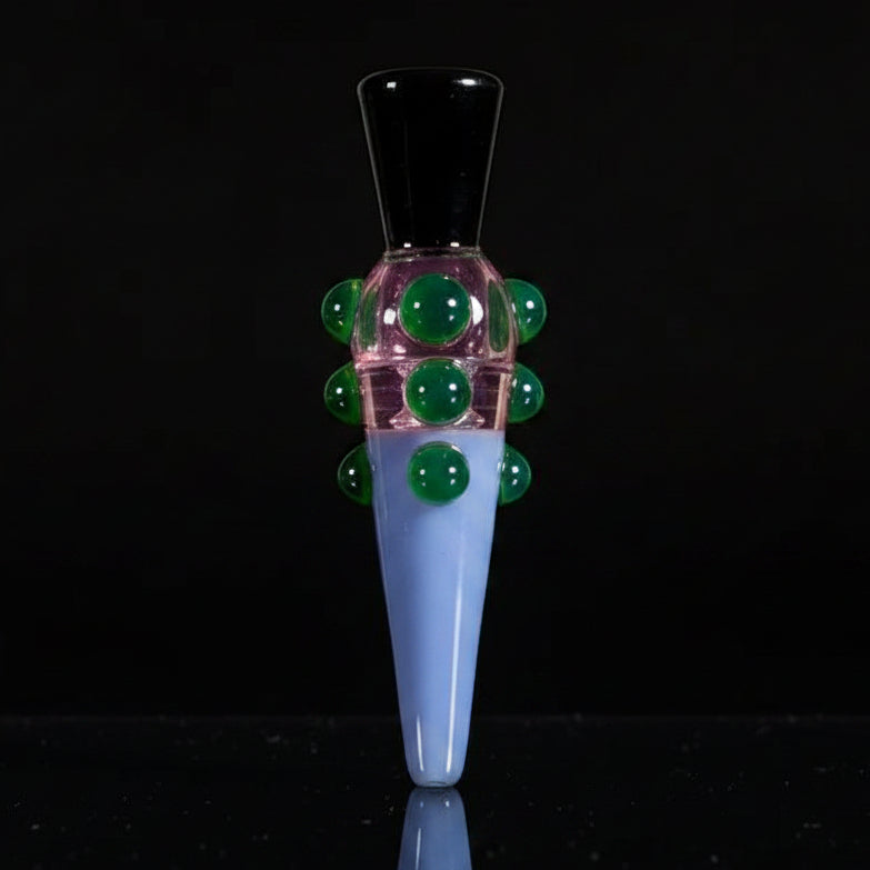 Glass Hand Pipe | Multi Colored Dot Handmade 5.5"