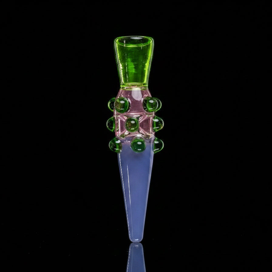 Glass Hand Pipe | Multi Colored Dot Handmade 5.5"