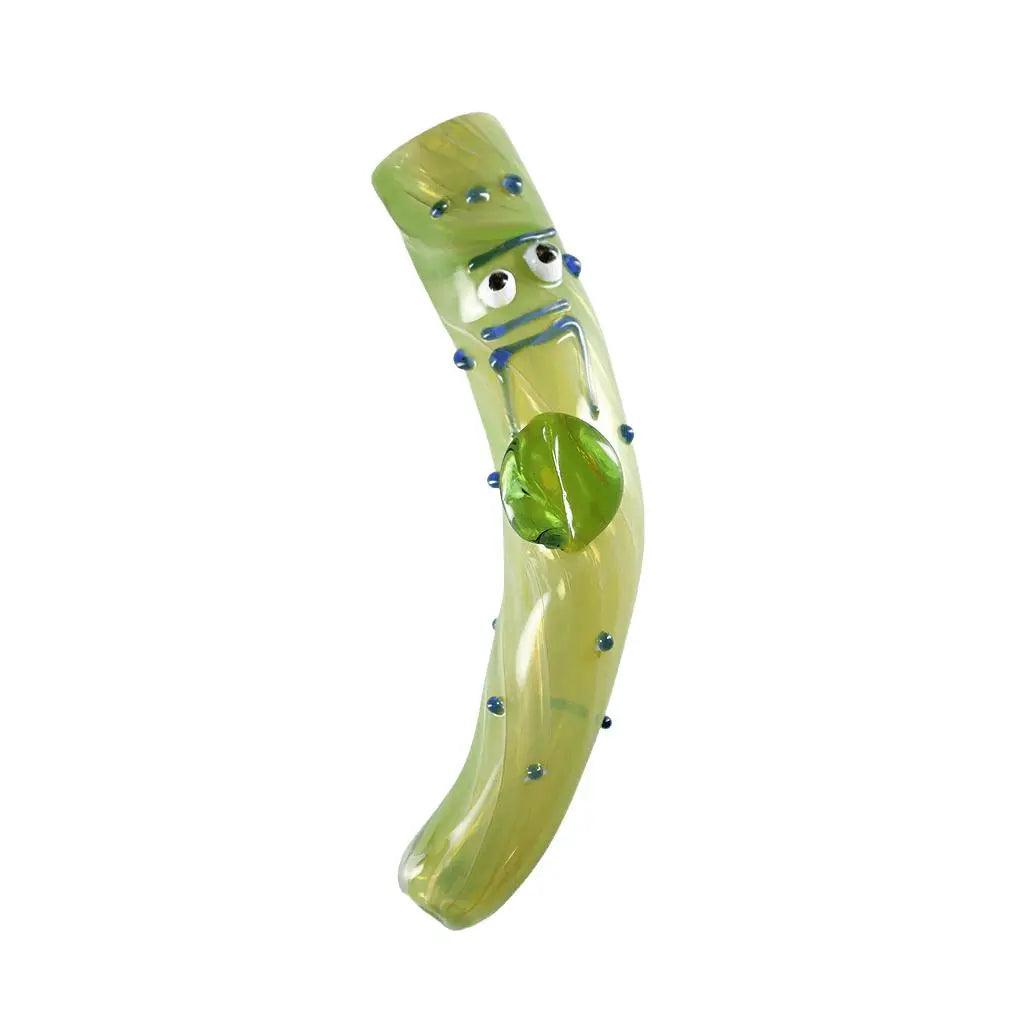 Glass Hand Pipe | Pickle Bent Art Handmade 4.5"