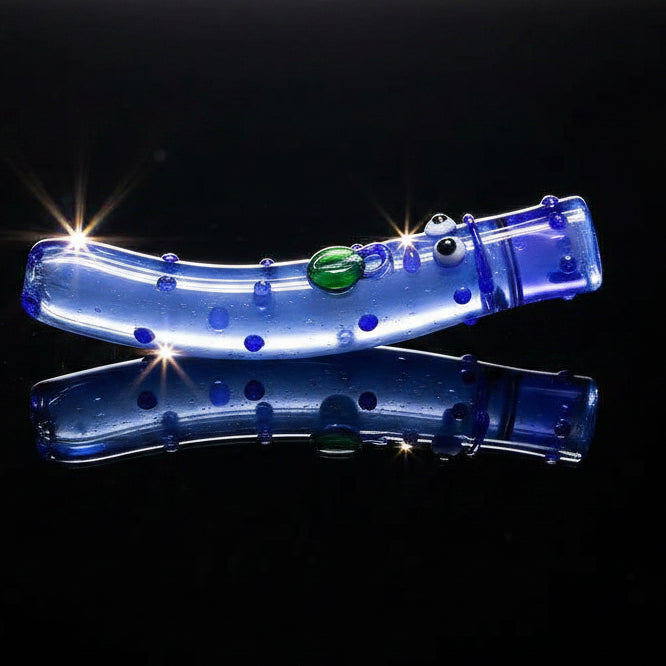 Glass Hand Pipe | Pickle Bent Art Handmade 4.5"