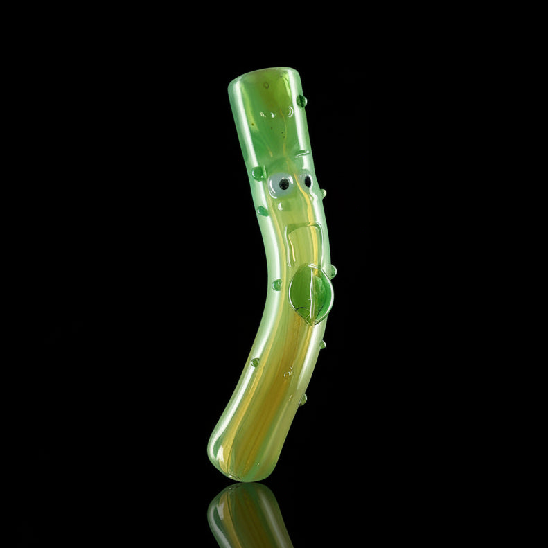 Glass Hand Pipe | Pickle Bent Art Handmade 4.5"