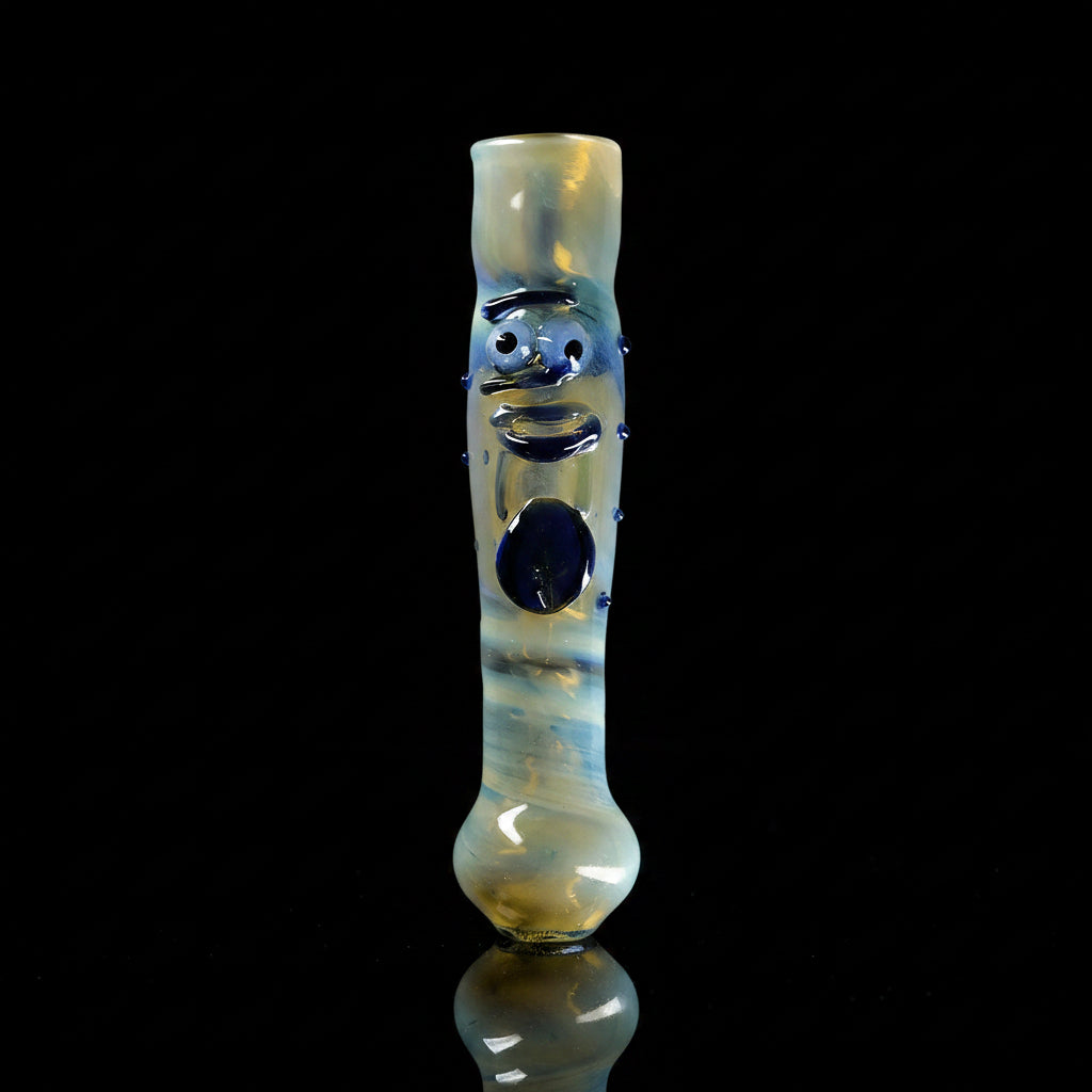 Glass Hand Pipe | R N M Face Handmade 4"