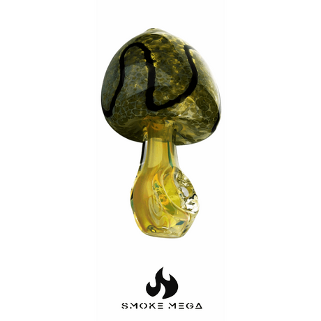 Glass Hand Pipes | Golden Mushroom 5"