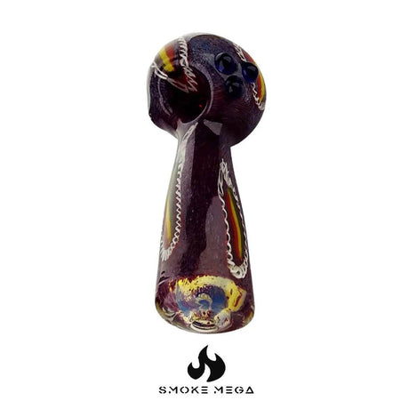 Glass Smoking Pipe - Purple Rasta Boro Glass Hand Pipe - SmokeMEGA