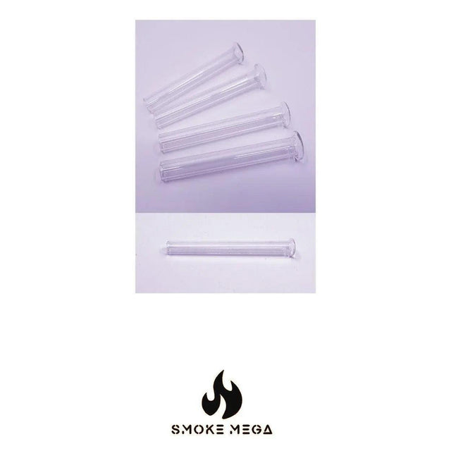 Transparent 3" Curve Head glass tubes made of borosilicate glass for versatile use.