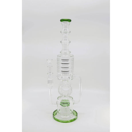 Glass Water Bong | Shower Head Recycle 18 inch Five Button - SmokeMEGA
