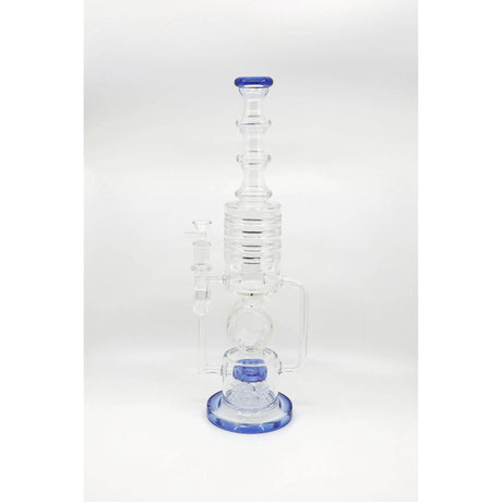 Glass Water Bong | Shower Head Recycle 18 inch Five Button - SmokeMEGA