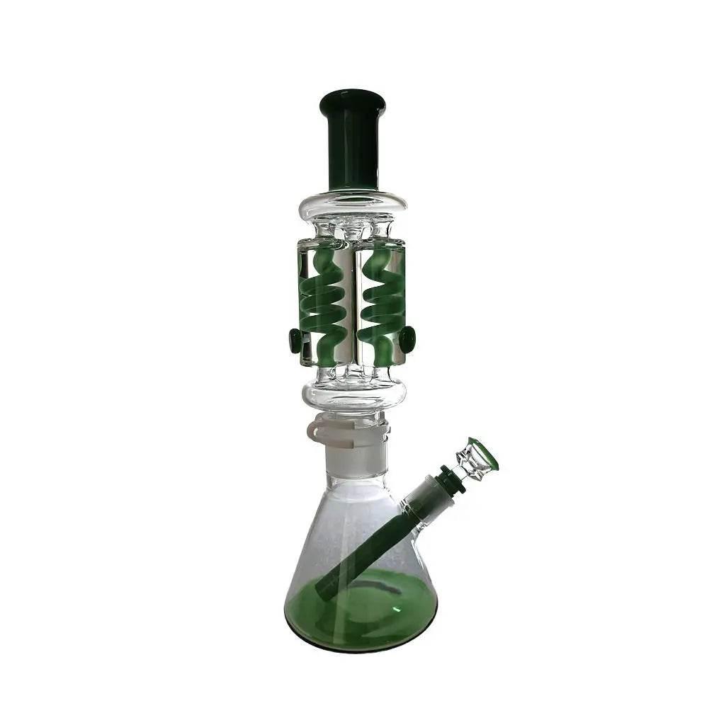 Glycerin Bong | Triple Coils Freezable 14 Inch Bong - SmokeMEGA