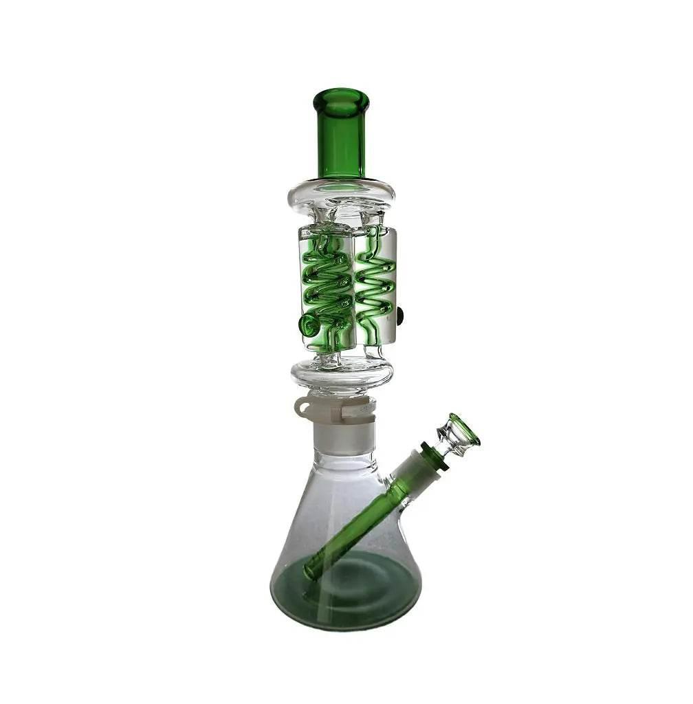 Glycerin Bong | Triple Coils Freezable 14 Inch Bong - SmokeMEGA