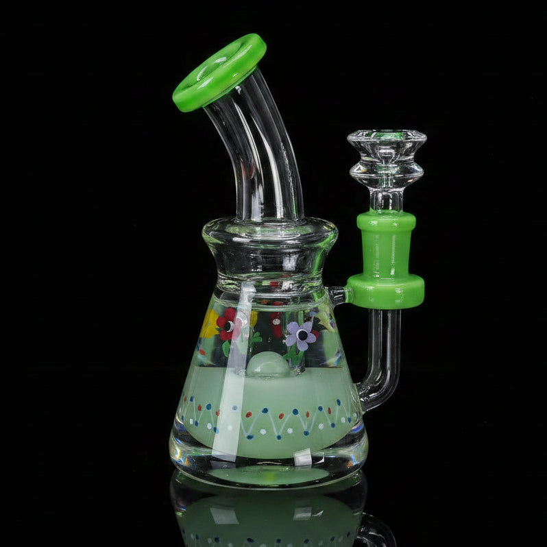Glycerin inside heavy thick new craft dab rig - SmokeMEGA