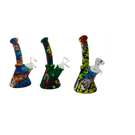 Graffiti Gang Silicone Beaker Bong - SmokeMEGA