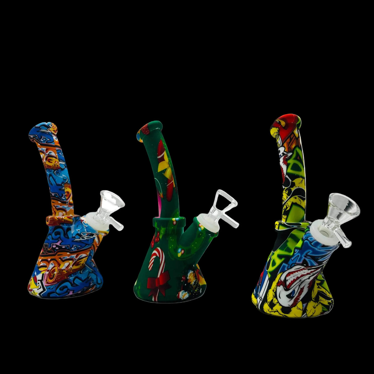 Graffiti Gang Silicone Beaker Bong - SmokeMEGA