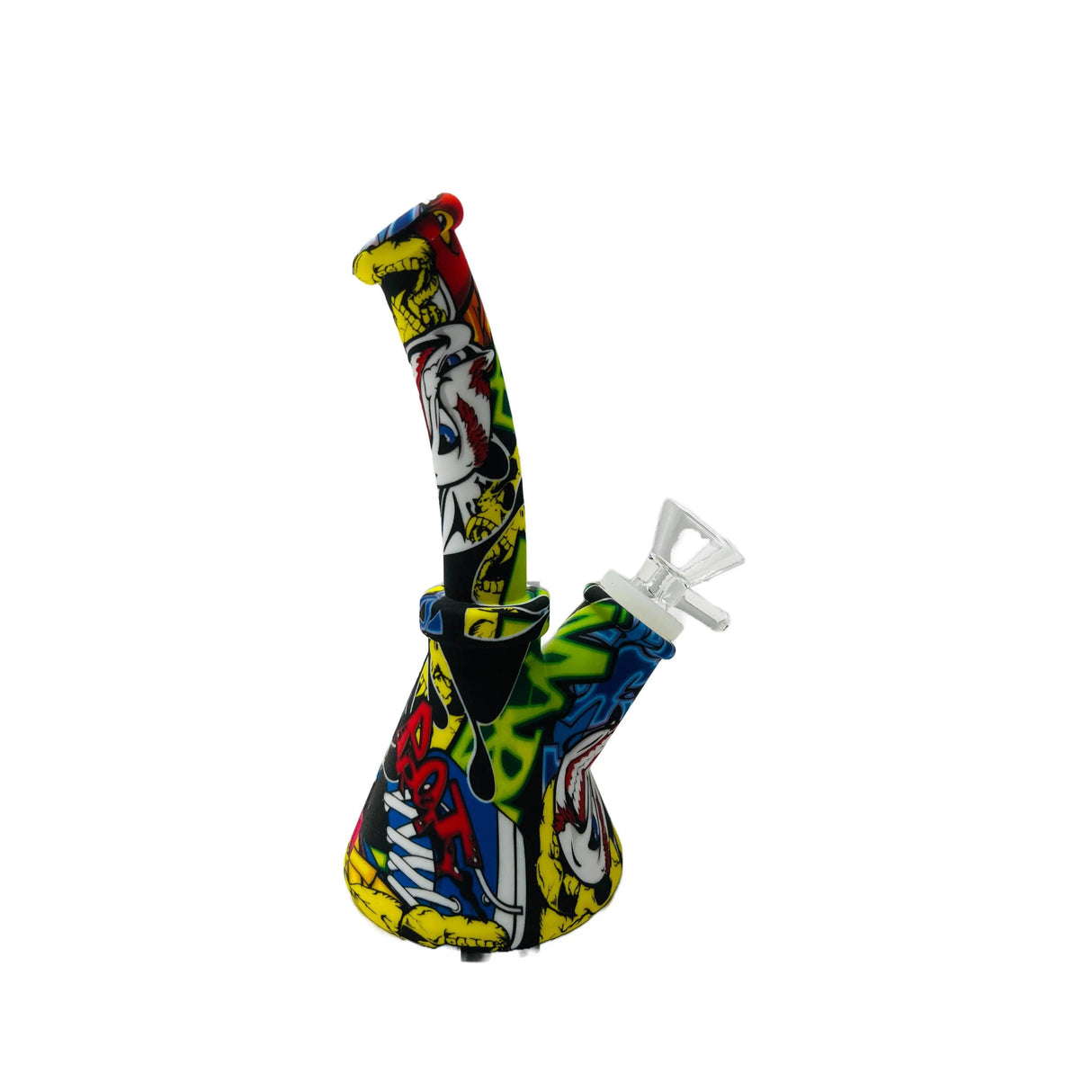 Graffiti Gang Silicone Beaker Bong - SmokeMEGA
