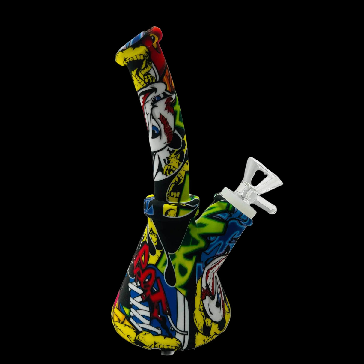 Graffiti Gang Silicone Beaker Bong - SmokeMEGA