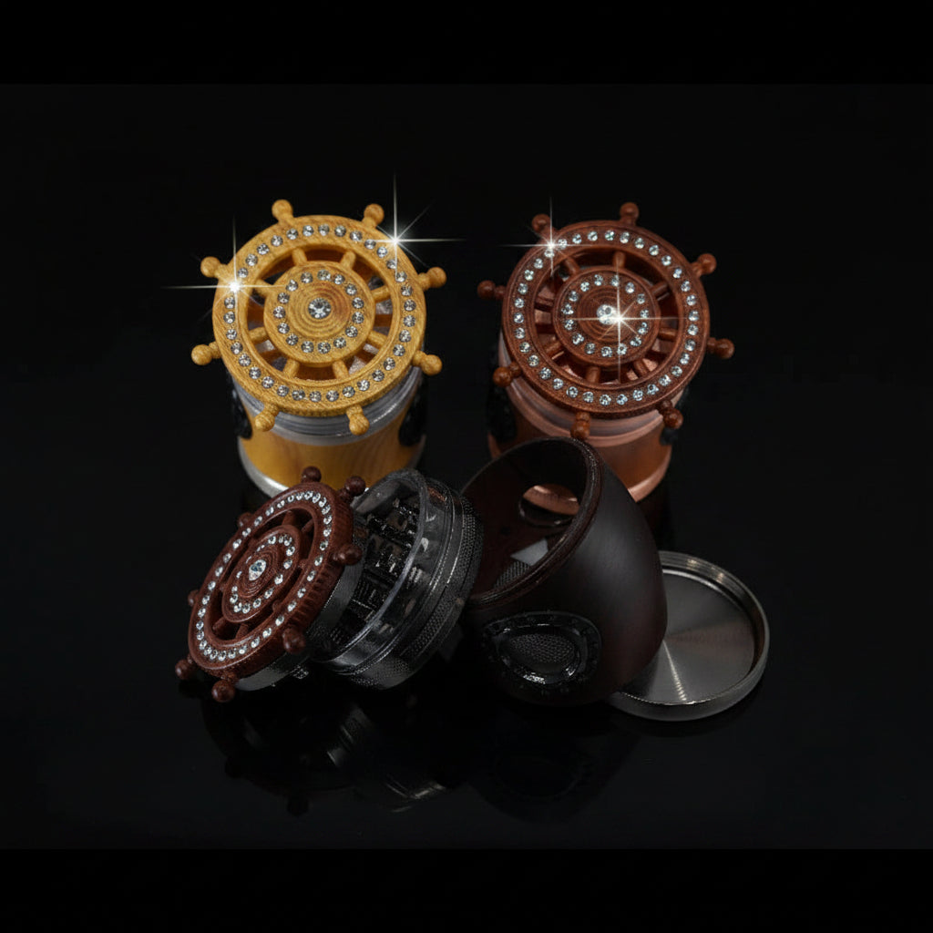 Grinder - Ship Wheel Shape - SmokeMEGA