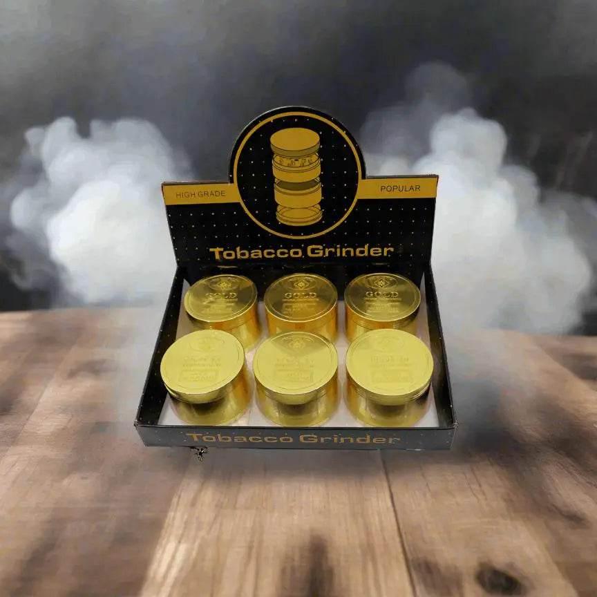 Grinder | 4 Part Gold Metal Color Grinder - SmokeMEGA