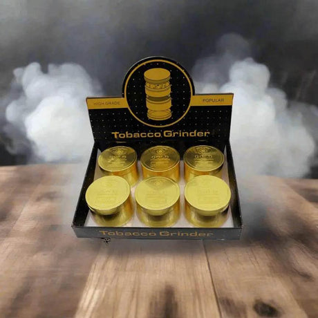 Grinder | 4 Part Gold Metal Color Grinder - SmokeMEGA