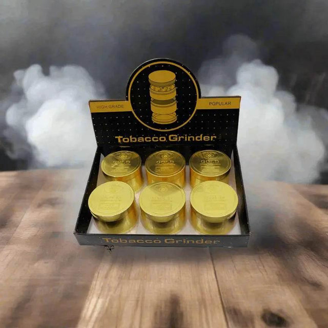 Grinder | 4 Part Gold Metal Color Grinder - SmokeMEGA