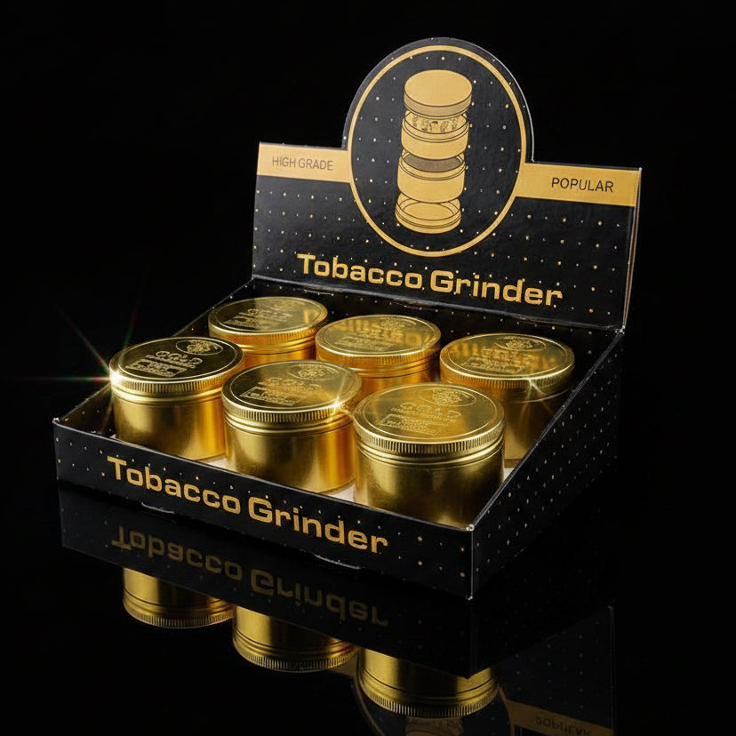 Grinder | 4 Part Gold Metal Color Grinder - SmokeMEGA