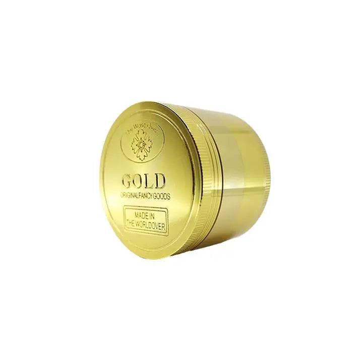 Grinder | 4 Part Gold Metal Color Grinder - SmokeMEGA