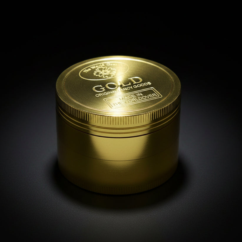 Grinder | 4 Part Gold Metal Color Grinder - SmokeMEGA