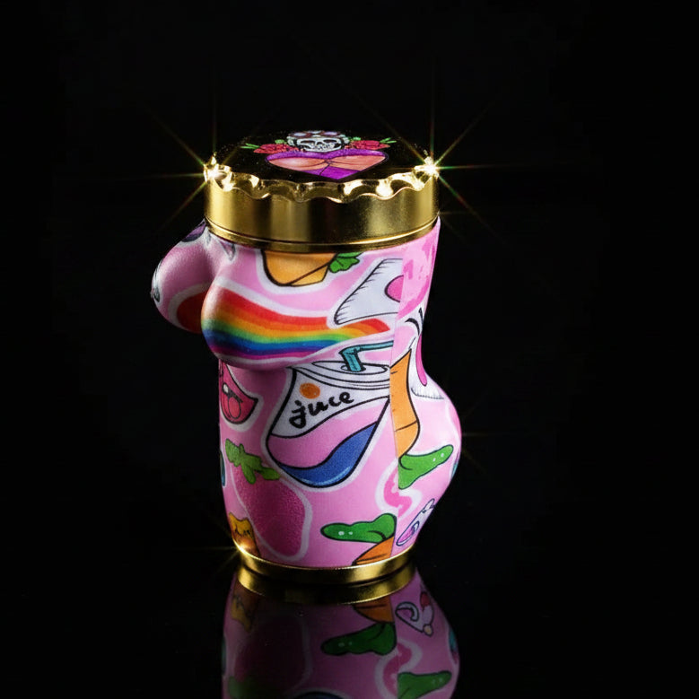 Grinder | 4 Parts Silicone Body Sexy Body - SmokeMEGA