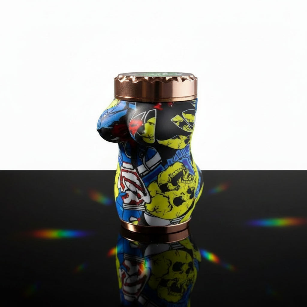 Grinder | 4 Parts Silicone Body Sexy Body - SmokeMEGA
