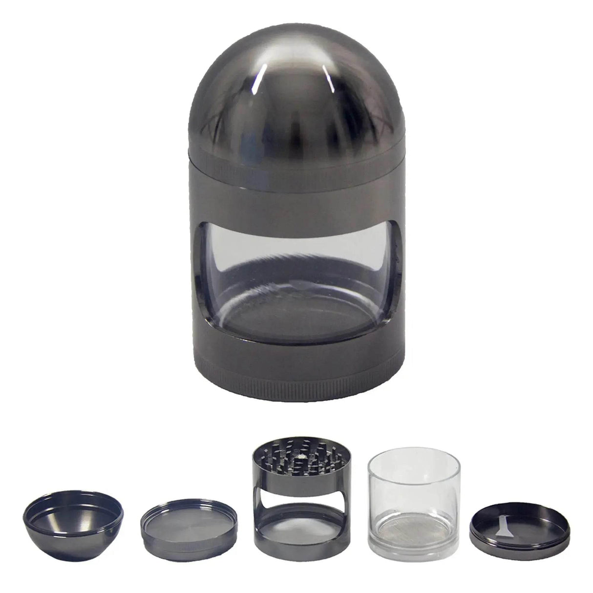 Grinder | 5-part Dome Top Metal Grinder - SmokeMEGA