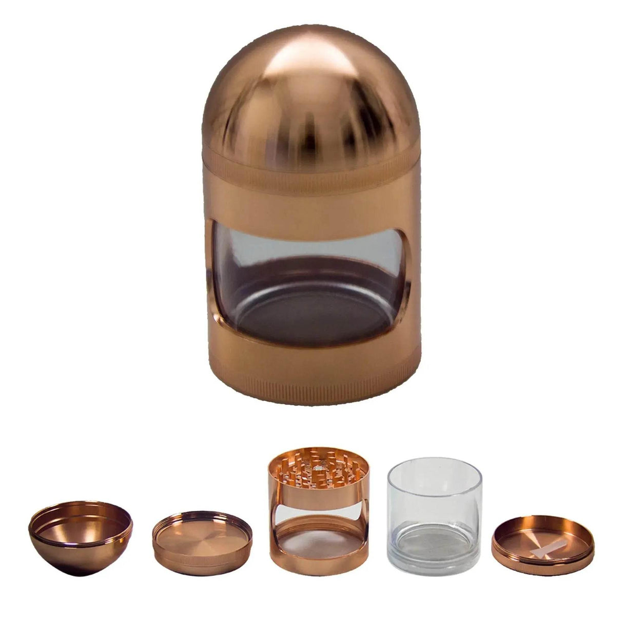 Grinder | 5-part Dome Top Metal Grinder - SmokeMEGA