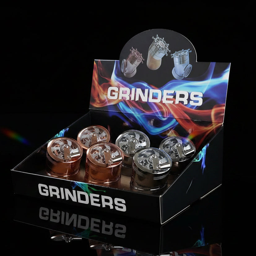 Grinder | Hand Crank 4 Parts Mill Grinder - SmokeMEGA