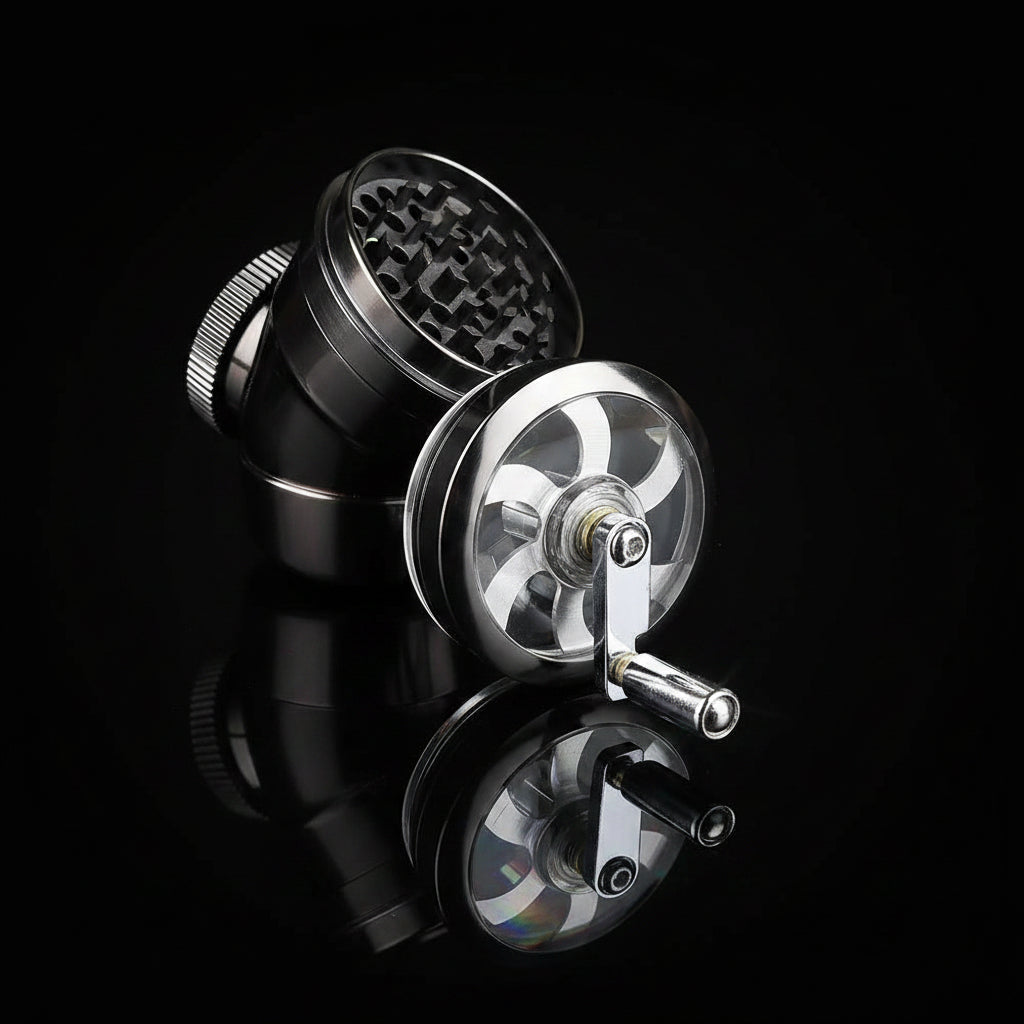 Grinder | Hand Crank 4 Parts Mill Grinder - SmokeMEGA