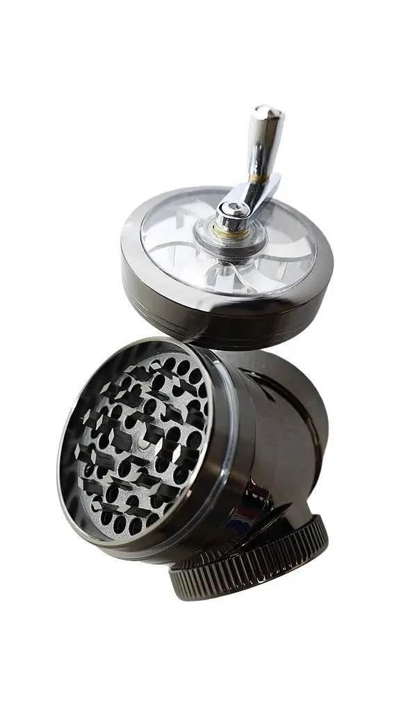 Grinder | Hand Crank 4 Parts Mill Grinder - SmokeMEGA