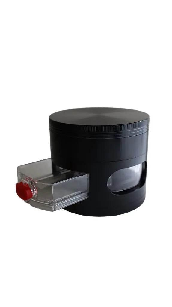 Grinder| |5 Part Heavy Duty Grinder With Sliding Spout Dispenser - SmokeMEGA