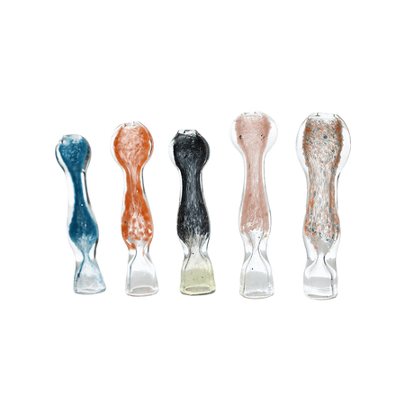 Hand Pipe | 4" Fritted Swirl Flat Mouth Glass Handpipe